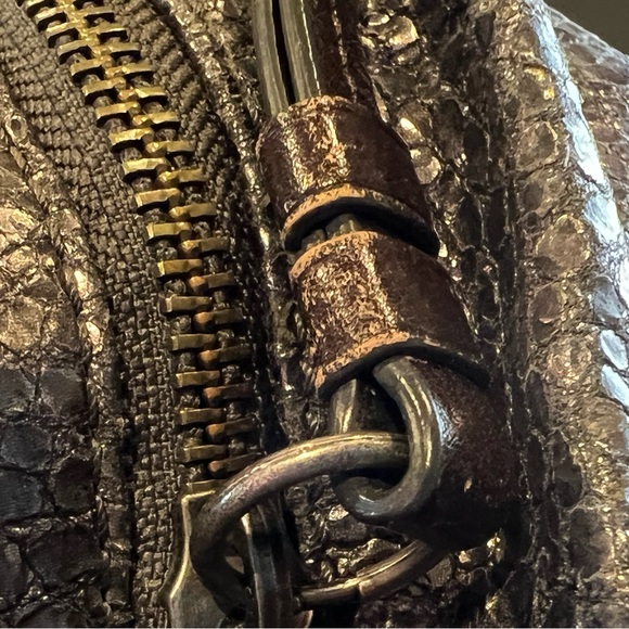 Coach rare limited edition pewter python print bag - Picture 7 of 7